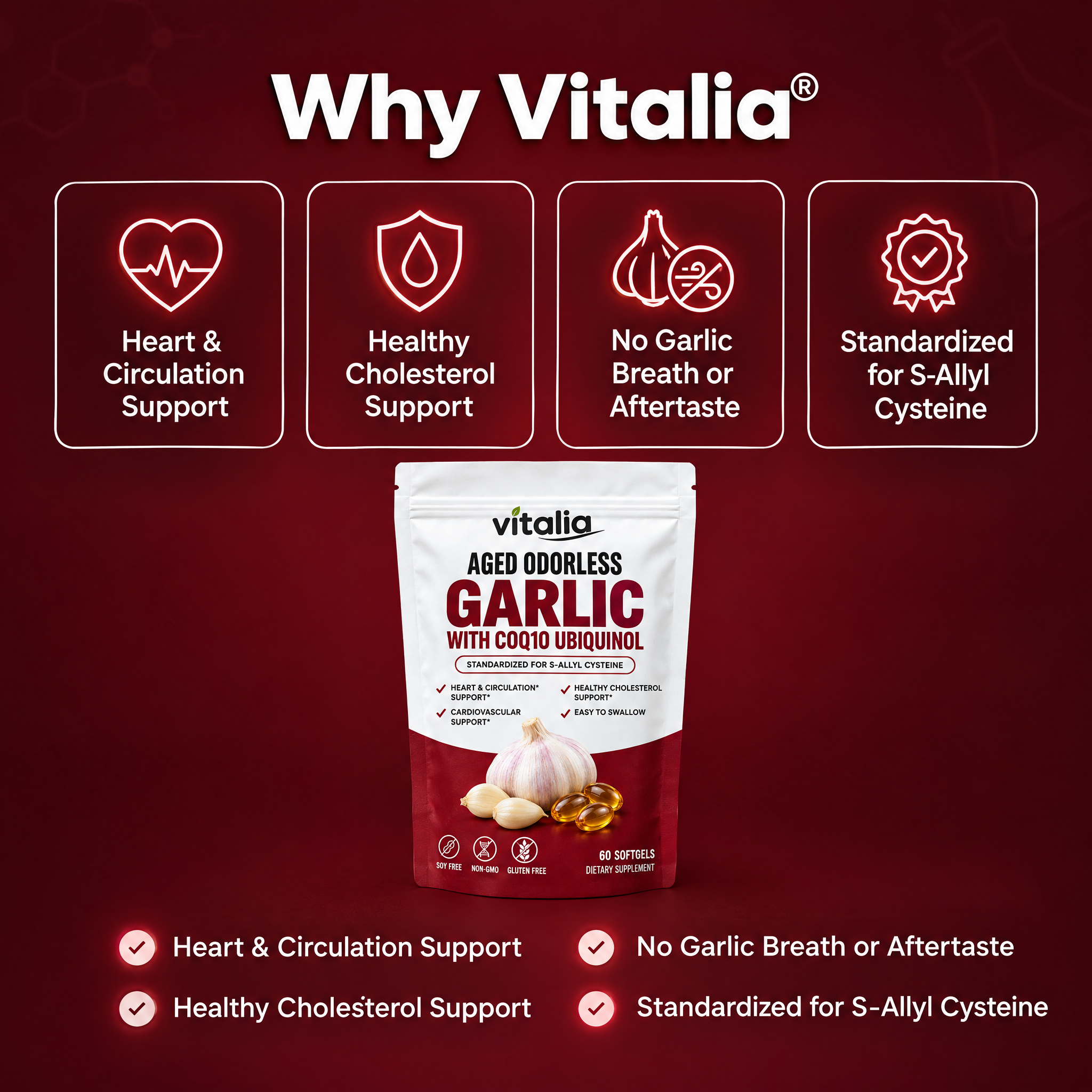 Vitalia® Aged Odorless Garlic
